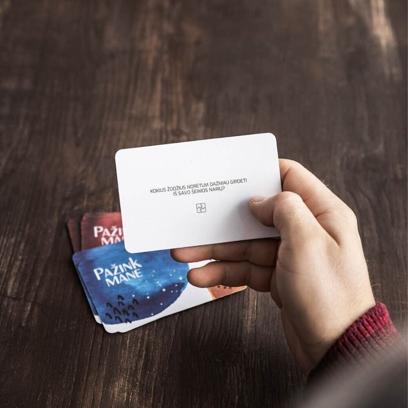 Žaidimas šeimoms "Pažink mane"