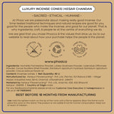 Kūginiai smilkalai „Kesar Chandan“ (Šafranas ir sandalmedis)