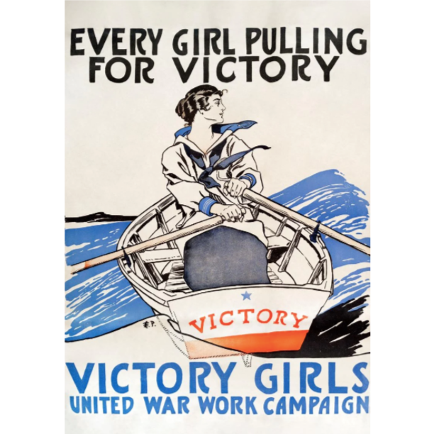 Plakatas "Every Girl Pulling For Victory"