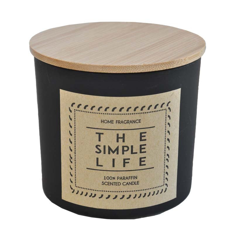 Žvakė indelyje "The Simple Life" (black)