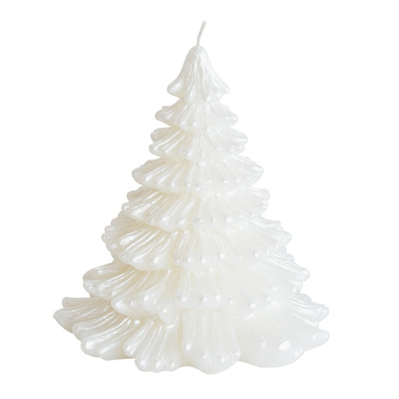 Žvakė „Christmas Tree White" (12 cm)