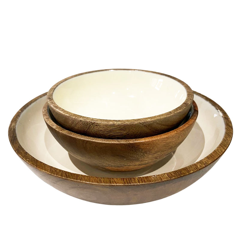 Medinis dubenėlis „Ivory" (Trijų dydžių)