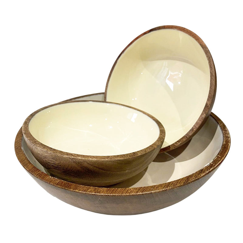 Medinis dubenėlis „Ivory" (Trijų dydžių)