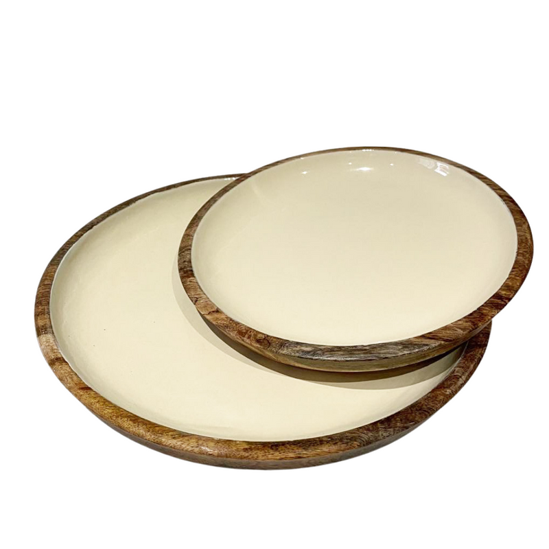 Medinė lėkštė „Ivory" (Dviejų dydžių)