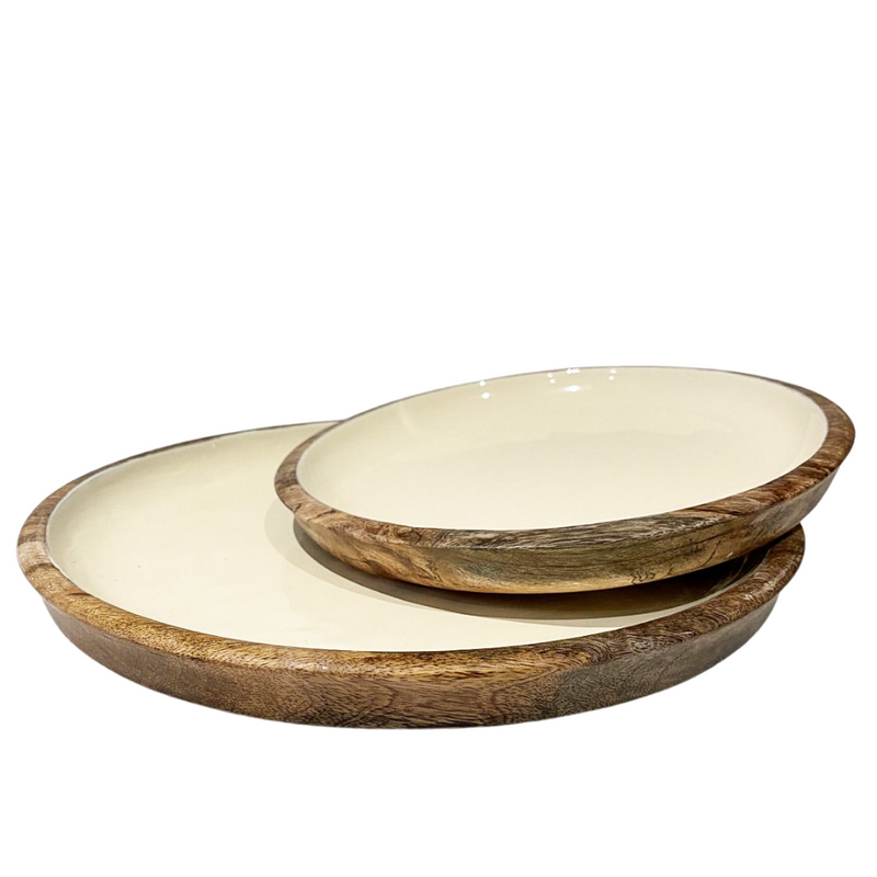 Medinė lėkštė „Ivory" (Dviejų dydžių)