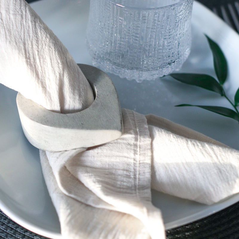 Servetėlių žiedai „White chocolate" (2 vnt.)