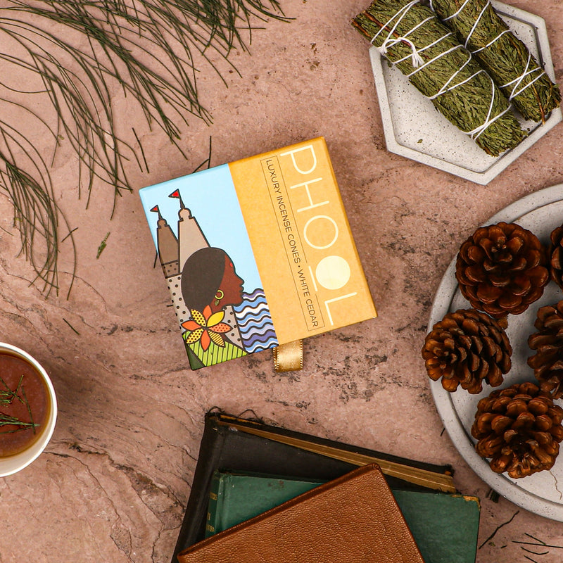 Kūginiai smilkalai „White Cedar“ (Baltasis kedras)