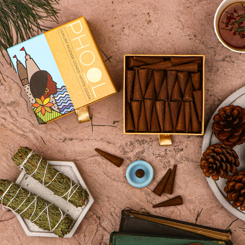 Kūginiai smilkalai „White Cedar“ (Baltasis kedras)