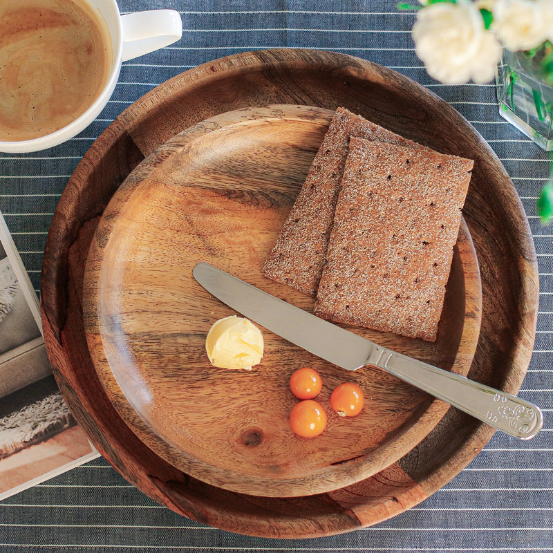 Medinė lėkštė „Natural" (Dviejų dydžių)