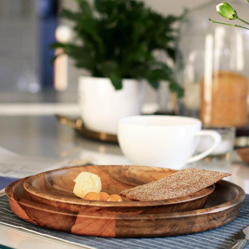 Medinė lėkštė „Natural" (Dviejų dydžių)