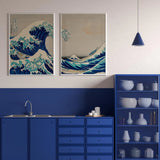 Plakatų diptikas "The Great Wave Hokusai"