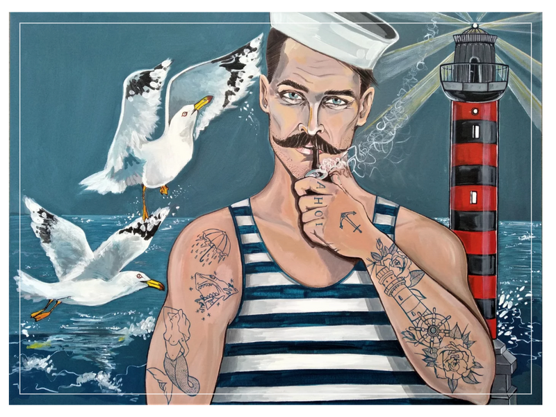 Paveikslas "Sailor" (90 x 70 cm)