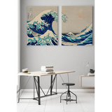 Plakatų diptikas "The Great Wave Hokusai"