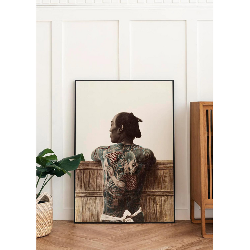 Plakatas "Japanese Man with Tattoo"