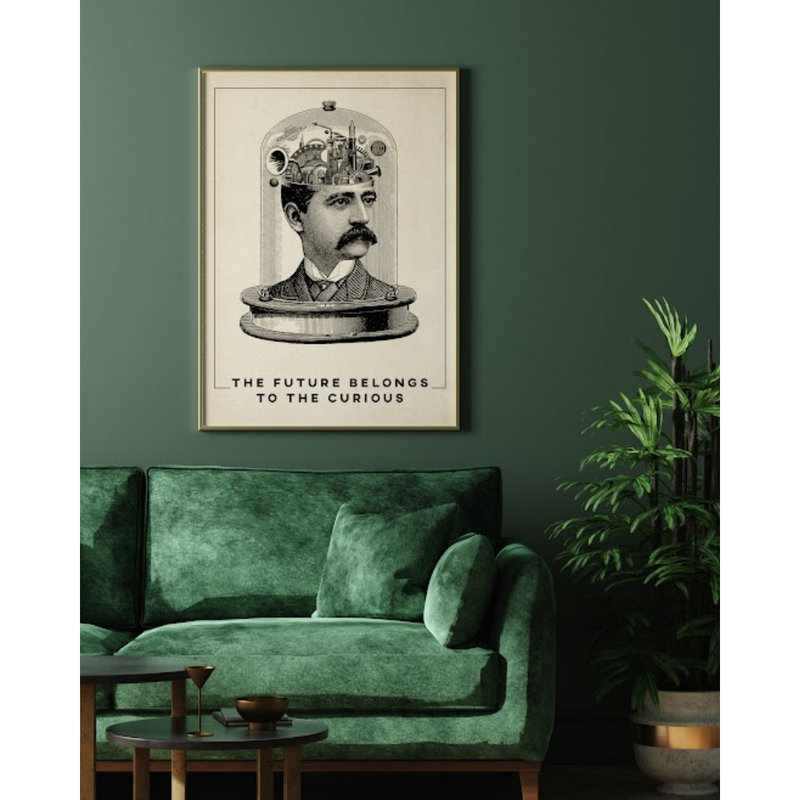 Plakatas "The Future Belongs to The Curious"